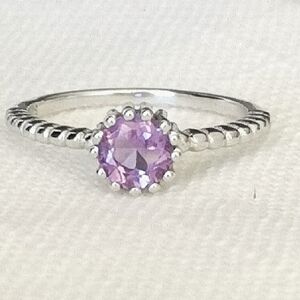 New lavender amethyst sterling silver ring size 6